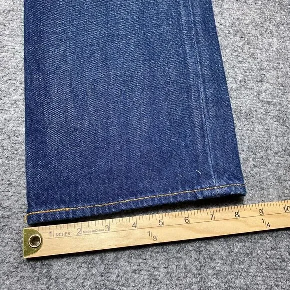 Levis Jeans Men 33x31 Blue 501 Button Fly Classic Straight Premium Tag 34x32